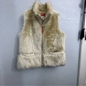 Diesel Cream Furry Vest